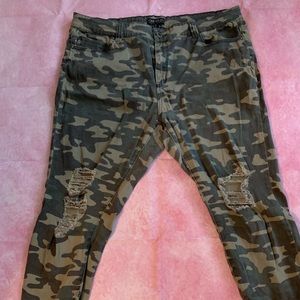 Distressed Camo Pants